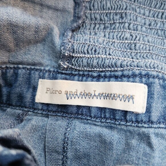 Pilcro Anthropologie Denim Jumpsuit Zip Front Overalls Adjustable Women's 2 - Picture 8 of 11